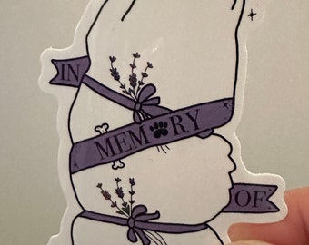 In Memory Of... Shrouded Fur Baby Sticker