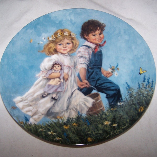 Mother Goose Series Collector Plate John McClelland 1986 JACK AND JILL  limited edition plate by Reco 8th in series