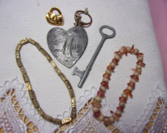 Vintage jewelry Lot, craft, repurpose M27