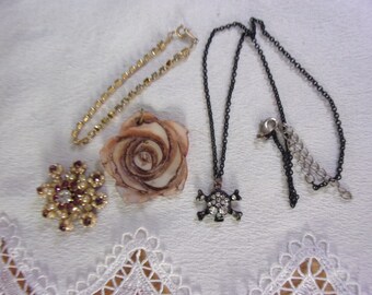 Vintage jewelry Lot, craft, repurpose BF5