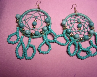 vintage dream catcher pierced earrings, craft, repurpose