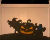 Halloween Yard Stake, Pumpkin Ghost Shadow Caster, Outdoor Halloween Decor, Jack O Lantern Yard Art, Haunted House Decor