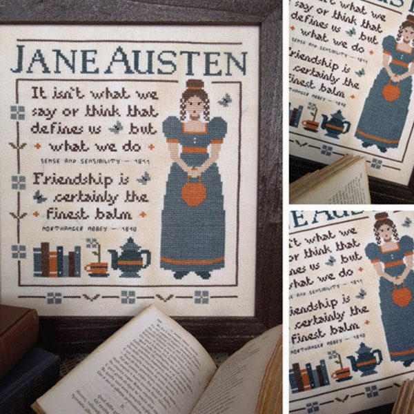 Jane Austen - Literary Women Series - PDF DIGITAL Cross Stitch Pattern