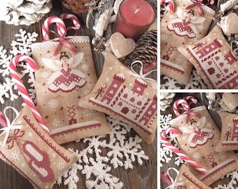 The Sugar Plum Fairy - Pink Christmas Ornaments - PDF DIGITAL Cross Stitch Patterns