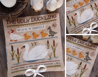 Brzydkie Kaczątko - Wzór do haftu krzyżykowego w formacie PDF CYFROWY