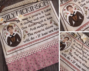 Emily Dickinson - Literary Women Series - PDF DIGITAL Cross Stitch Pattern