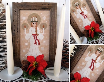 Saint Lucy's Day - PDF DIGITAL Cross Stitch Pattern