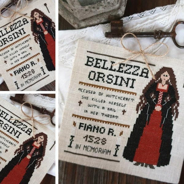 Bellezza Orsini 1528 - Histoire Sorcières Série - PDF DIGITAL Cross Stitch Pattern