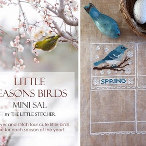 Little Seasons Birds Mini SAL PDF DIGITAL Cross Stitch Pattern image 2