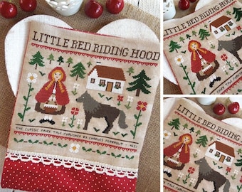 Czerwony Kapturek - Wzór do haftu krzyżykowego w formacie PDF CYFROWY