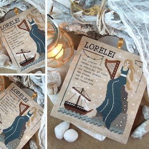 The Lorelei - PDF DIGITAL Cross Stitch Pattern