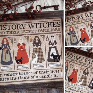 History Witches PDF DIGITAL Cross Stitch Pattern image 1