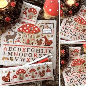 School in the Wood - PDF DIGITAL Cross Stitch Pattern