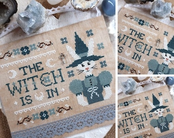 The Witch Is In - Spring Hare Witch - PDF DIGITAL Cross Stitch Pattern