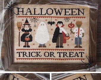 Trick or Treat - Halloween Masquerade - PDF DIGITAL Cross Stitch Pattern