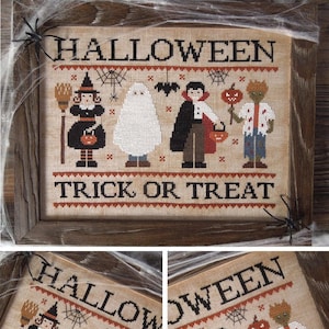 Trick or Treat - Halloween Masquerade - PDF DIGITAL Cross Stitch Pattern