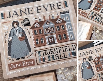 Jane Eyre at Thornfield Hall - PDF DIGITAL Cross Stitch Pattern