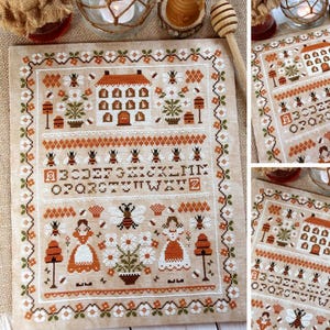 The Bee Sampler - PDF DIGITAL Cross Stitch Pattern