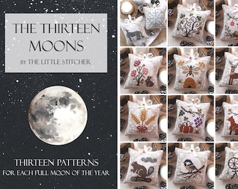 The Thirteen Moons - PDF DIGITAL Cross Stitch Patterns