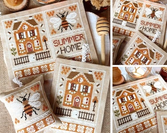 Summer Home - Bee - PDF DIGITAL Cross Stitch Pattern
