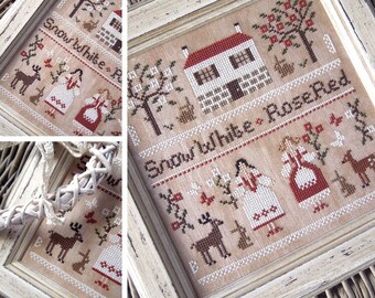 Snow White and Rose Red - A Grimm&#39;s Fairytale - PDF DIGITAL Cross Stitch Pattern