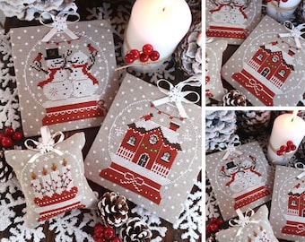 Christmas Snow Balls - PDF DIGITAL Cross Stitch Pattern