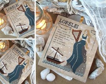 The Lorelei - PDF DIGITAL Cross Stitch Pattern