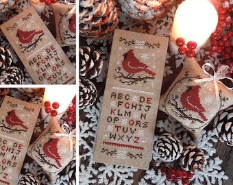 Little Winter Cardinal - PDF DIGITAL Cross Stitch Pattern