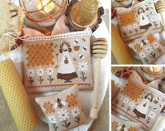 Mały pszczelarz - wzór do haftu krzyżykowego w formacie PDF CYFROWY