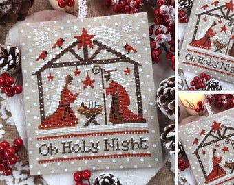 Oh Holy Night - Boże Narodzenie - Wzór do haftu krzyżykowego w formacie PDF CYFROWY