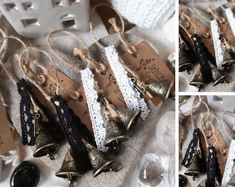 Tiny Witch's Bells - Snow White or Midnight Black