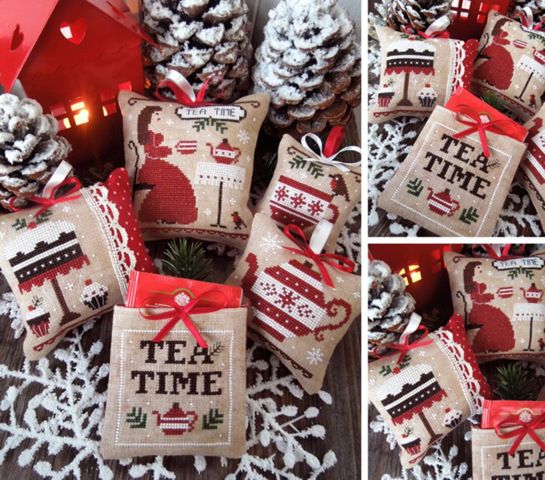 Christmas Tea Time - PDF DIGITAL Cross Stitch Pattern - Etsy