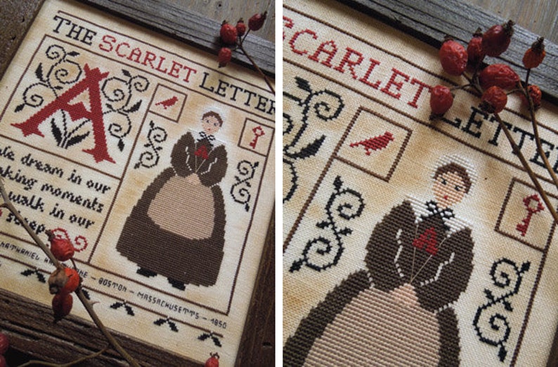 The Scarlet Letter - PDF DIGITAL Cross Stitch Pattern - Etsy
