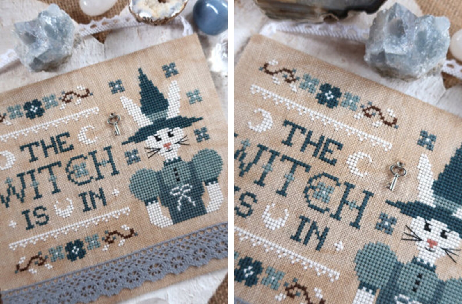 The Witch is in - Spring Hare Witch - PDF DIGITAL Cross Stitch Pattern ...