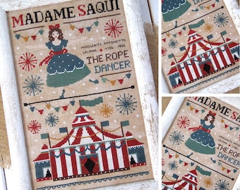 The Circus of Madame Saqui - The Rope Dancer - PDF DIGITAL Cross Stitch Pattern