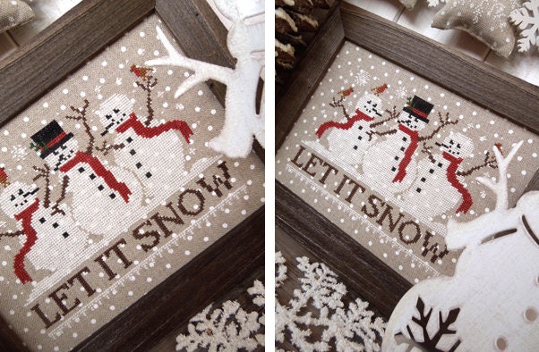 Let It Snow - PDF DIGITAL Cross Stitch Pattern - Etsy