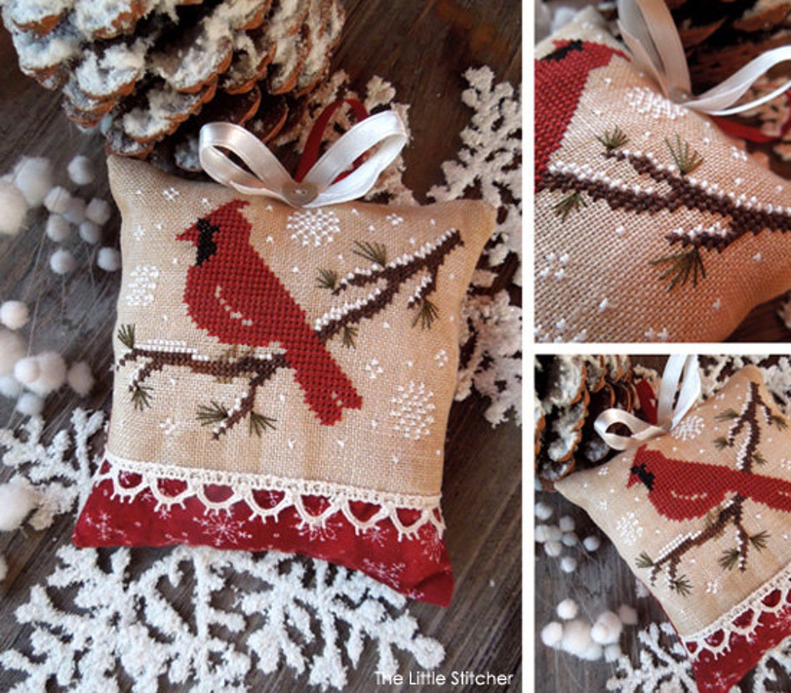 Little Red Bird from Little Stitcher Shop on Etsy