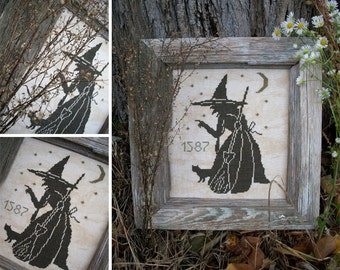 The Wise Old Witch - PDF Digital Cross Stitch Pattern
