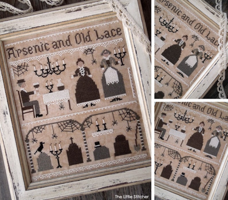 Arsenic and Old Lace DIGITAL PDF Cross Stitch Pattern image 1