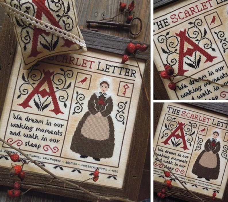 The Scarlet Letter PDF DIGITAL Cross Stitch Pattern | Etsy