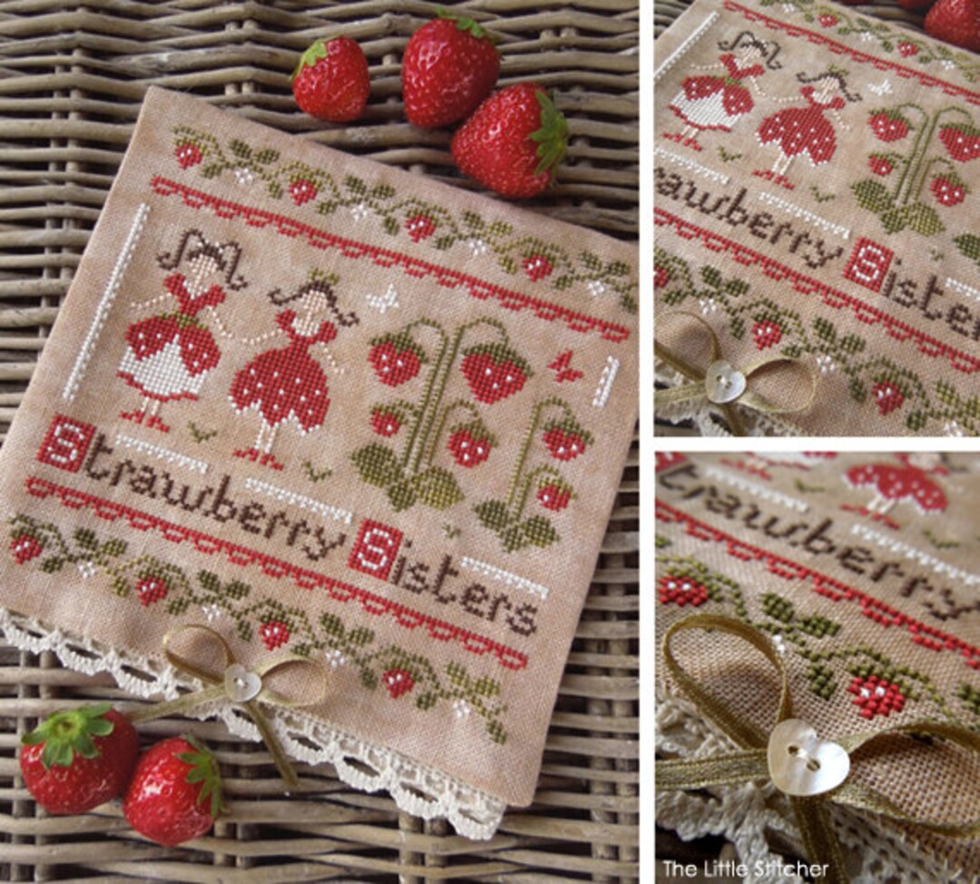 The Strawberry Sisters PDF Digital Cross Stitch Pattern - Etsy