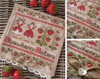 The Strawberry Sisters PDF Digital Cross Stitch Pattern