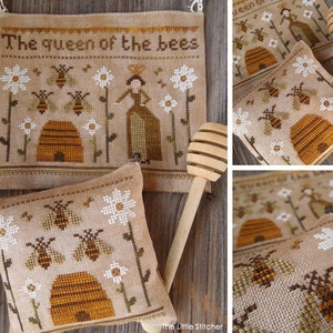 The Queen of the Bees - PDF DIGITAL Primitive Cross Stitch Pattern