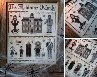 The Addams Family - PDF Digital Cross Stitch Pattern