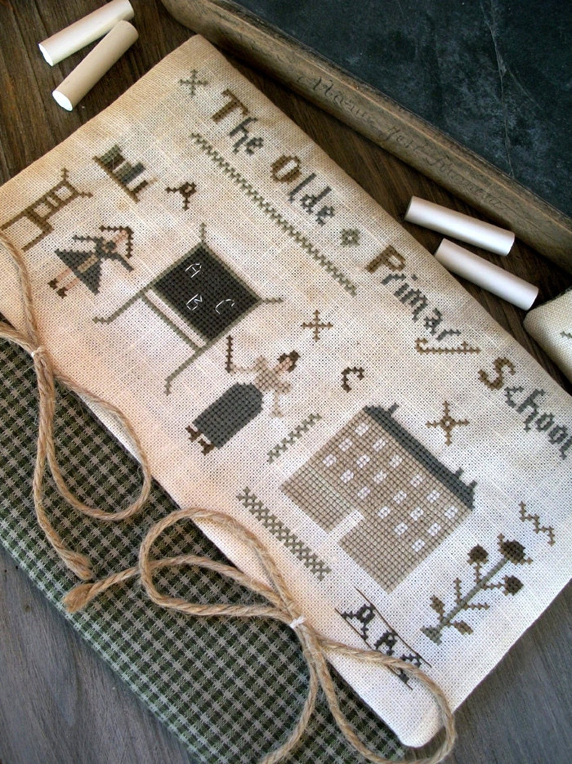The Old Primary School - Little Primitives Series - PDF Digital Cross ...