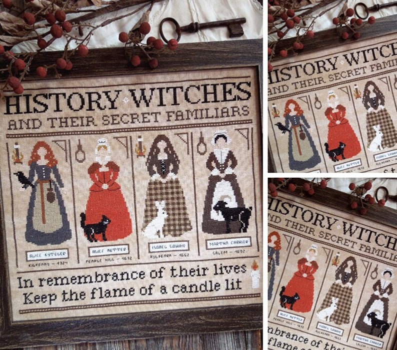 History Witches PDF DIGITAL Cross Stitch Pattern image 1