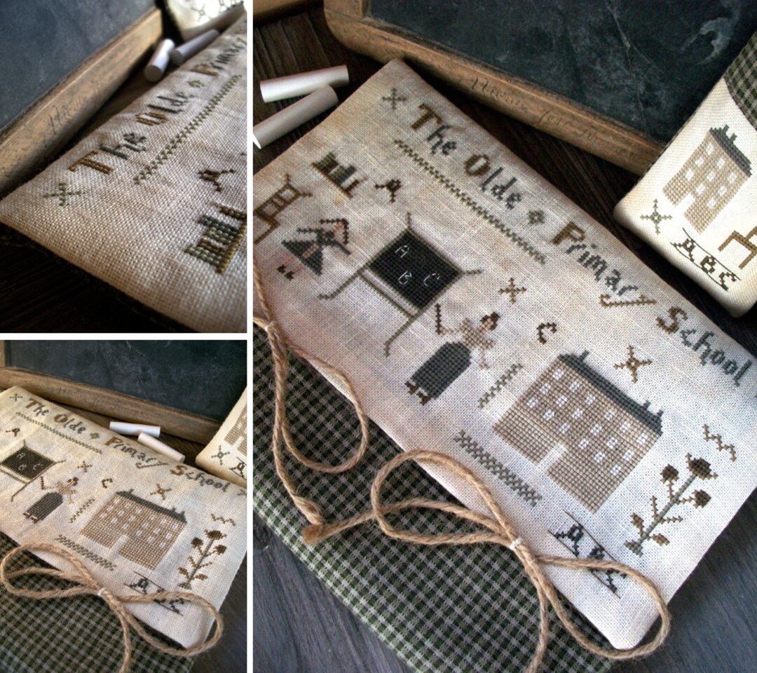 The Old Primary School - Little Primitives Series - PDF Digital Cross ...