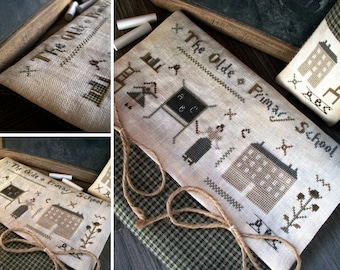 Stara Szkoła Podstawowa - Seria Małych Prymitywów - Wzór Cyfrowy Krzyżykowy PDF