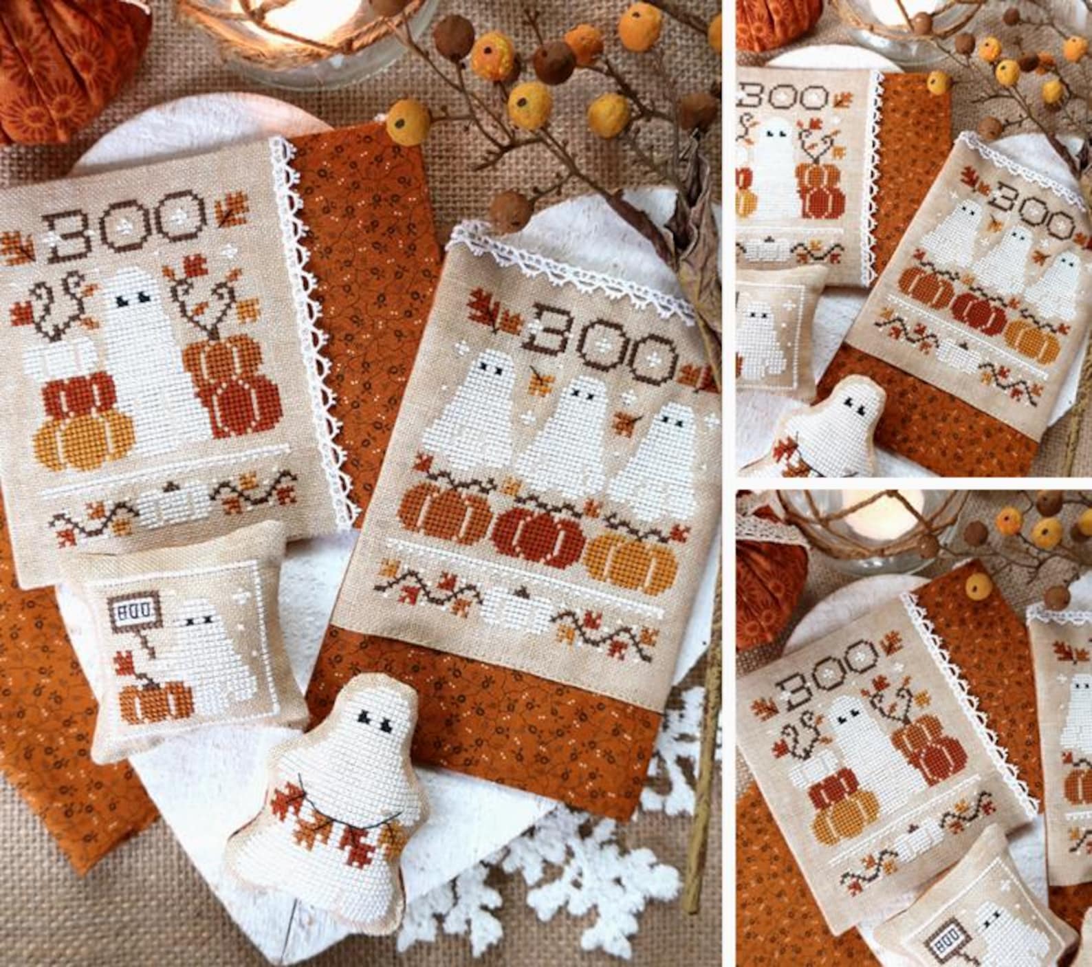Little Pumpkin Ghosts - PDF DIGITAL Cross Stitch Pattern - Etsy