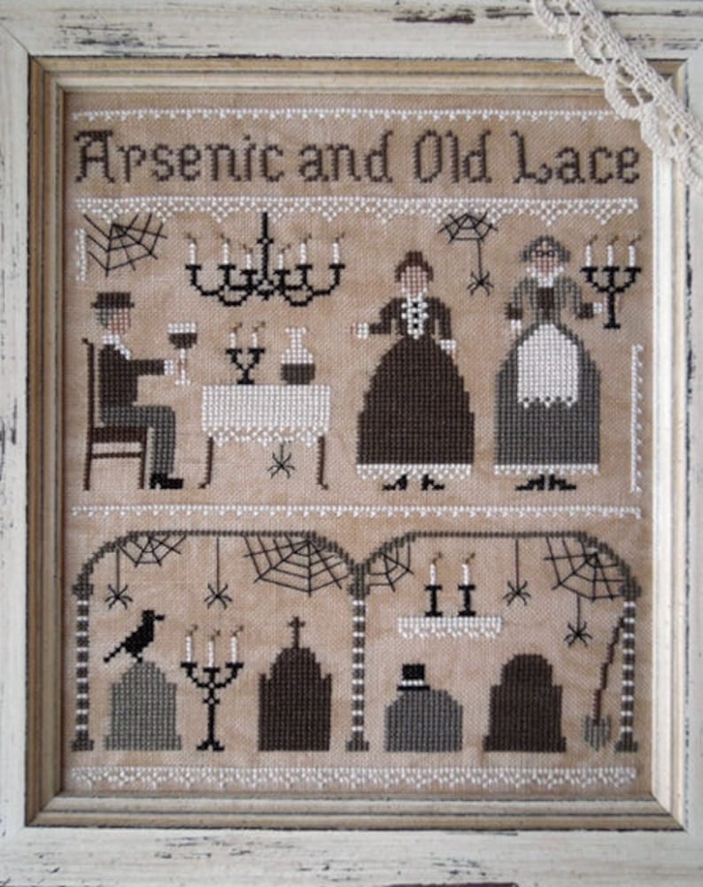 Arsenic and Old Lace DIGITAL PDF Cross Stitch Pattern image 4